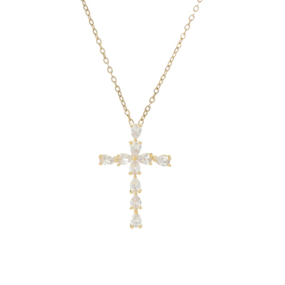Zircon Cross Necklace
